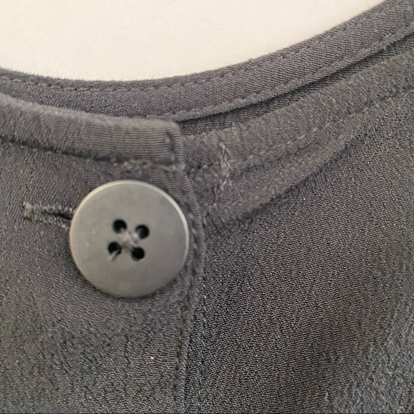 Madewell Crewneck Button Back Black Preppy Mini Dress XS Extra Small - Picture 13 of 16